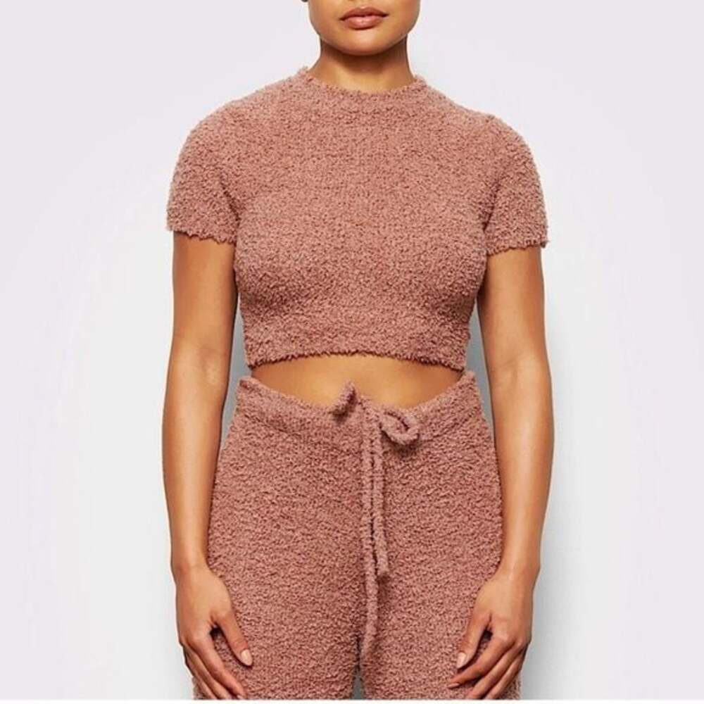 SKIMS ✨ Cozy Crop Tee - Blush Pink